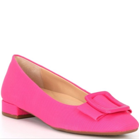 Alex Marie Margo Oversized Buckle Flats Shoes Hot Pink Size 8 - Picture 1 of 8
